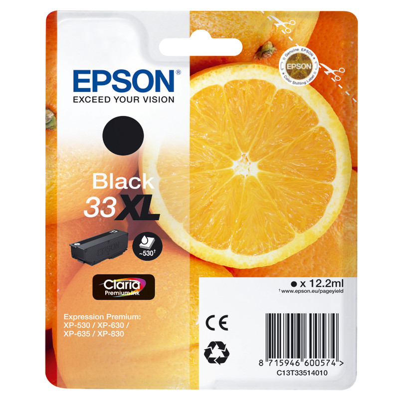 Epson 33 Cartridge Zwart XL (C13T33514010)