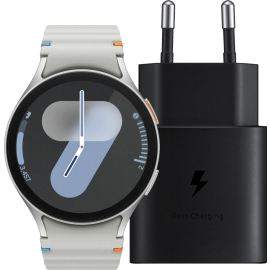 Samsung Galaxy Watch 7 Zilver 44mm + Oplader 25W