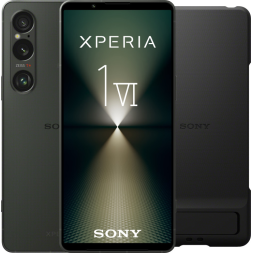 Sony Xperia 1 VI 256GB Groen 5G + Sony Back Cover Zwart met Standaard