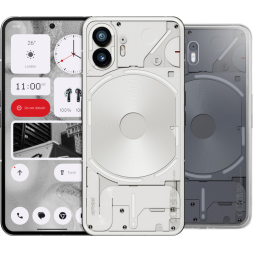 Nothing Phone (2) 256GB Wit 5G + Back Cover Transparant