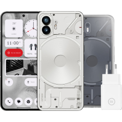 Nothing Phone (2) 512GB Wit 5G + Back Cover Transparant