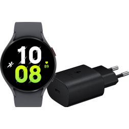 Samsung Galaxy Watch5 4G Zwart 44mm + Oplader Zwart