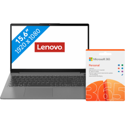 Lenovo IdeaPad 3 15ITL6 82H803PDMH + Microsoft Office 365 Personal NL Abonnement 1 jaar