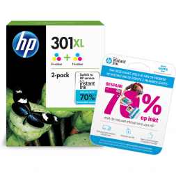 HP 301XL 3 kleuren Twin Pack (D8J46AE)