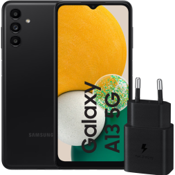 Samsung Galaxy A13 128GB Zwart 5G + Samsung 15 Watt Oplader
