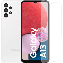 Samsung Galaxy A13 128GB Wit + BlueBuilt Screenprotector Glas