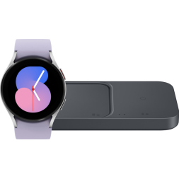 Samsung Galaxy Watch5 4G Zilver 40mm + Duo Draadloze Oplader 15W