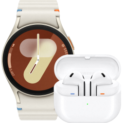 Samsung Galaxy Watch 7 4G Crème 40mm + Galaxy Buds3 Wit