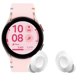 Samsung Galaxy Watch FE Roze + Buds FE Wit