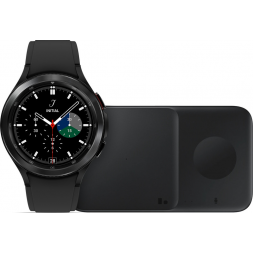 Samsung Galaxy Watch4 Classic 46 mm Zwart + Draadloze Oplader DUO Pad 9W Zwart